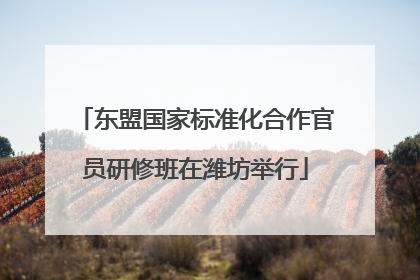 东盟国家标准化合作官员研修班在潍坊举行