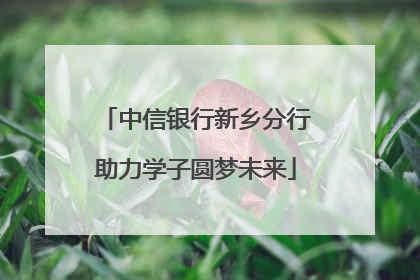 中信银行新乡分行助力学子圆梦未来