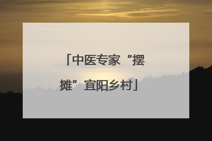 中医专家“摆摊”宜阳乡村