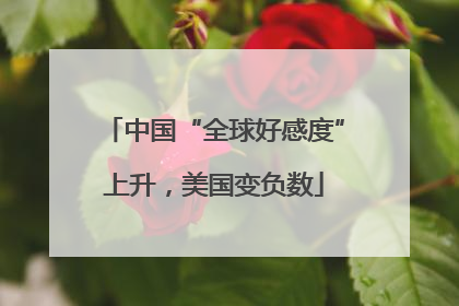 中国“全球好感度”上升，美国变负数