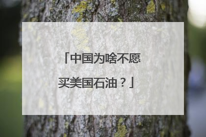 中国为啥不愿买美国石油？