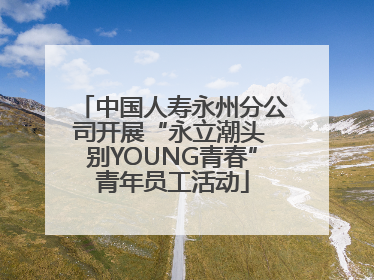 中国人寿永州分公司开展“永立潮头 别YOUNG青春”青年员工活动