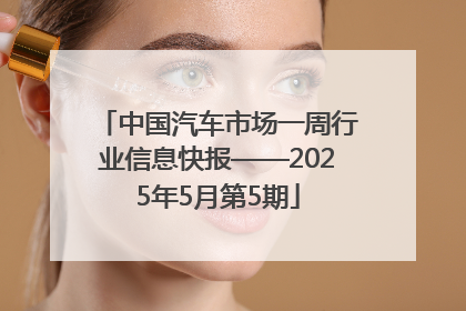 中国汽车市场一周行业信息快报——2025年5月第5期