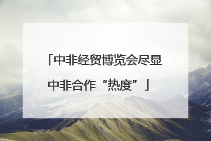 中非经贸博览会尽显中非合作“热度”