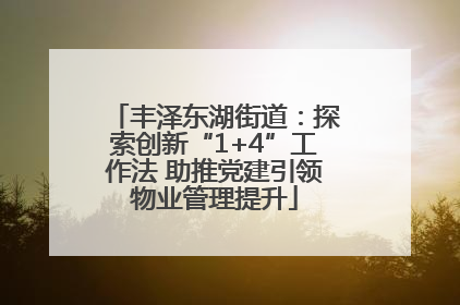 丰泽东湖街道：探索创新“1+4”工作法 助推党建引领物业管理提升