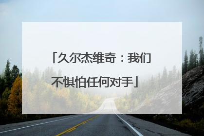 久尔杰维奇：我们不惧怕任何对手
