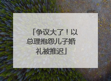 争议大了！以总理抱怨儿子婚礼被推迟