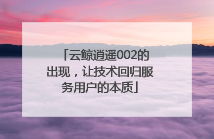 云鲸逍遥002的出现，让技术回归服务用户的本质