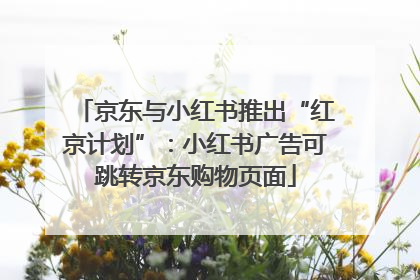 京东与小红书推出“红京计划”：小红书广告可跳转京东购物页面