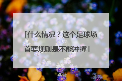 什么情况？这个足球场首要规则是不能冲撞