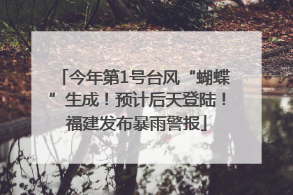 今年第1号台风“蝴蝶”生成！预计后天登陆！福建发布暴雨警报