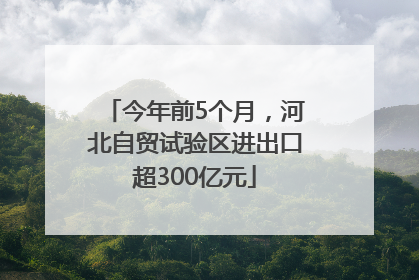 今年前5个月，河北自贸试验区进出口超300亿元