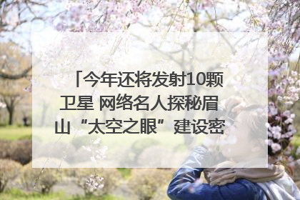 今年还将发射10颗卫星 网络名人探秘眉山“太空之眼”建设密码｜网络名人四川行