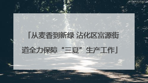 从麦香到新绿 沾化区富源街道全力保障“三夏”生产工作