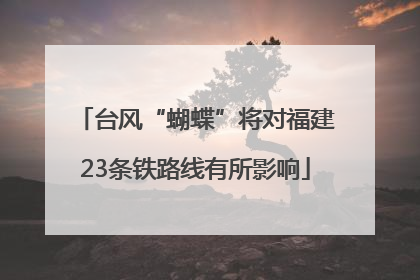 台风“蝴蝶”将对福建23条铁路线有所影响