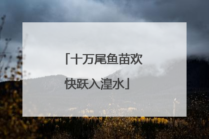 十万尾鱼苗欢快跃入湟水