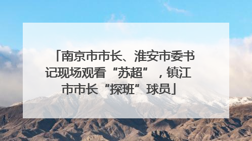 南京市市长、淮安市委书记现场观看“苏超”，镇江市市长“探班”球员