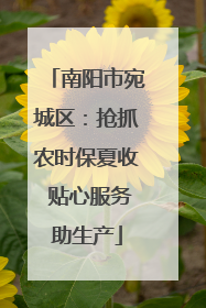 南阳市宛城区：抢抓农时保夏收 贴心服务助生产