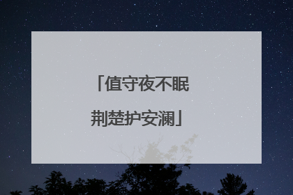 值守夜不眠 荆楚护安澜