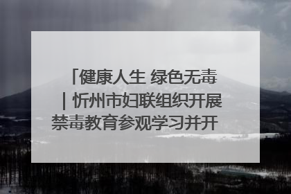 健康人生 绿色无毒｜忻州市妇联组织开展禁毒教育参观学习并开展主题党日活动