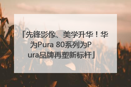 先锋影像、美学升华！华为Pura 80系列为Pura品牌再塑新标杆