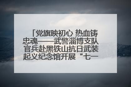 党旗映初心 热血铸忠魂——武警淄博支队官兵赴黑铁山抗日武装起义纪念馆开展“七一”主题党日活动