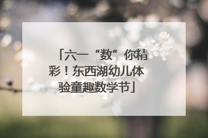 六一“数”你精彩！东西湖幼儿体验童趣数学节
