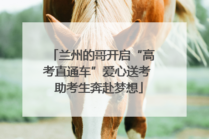 兰州的哥开启“高考直通车”爱心送考 助考生奔赴梦想
