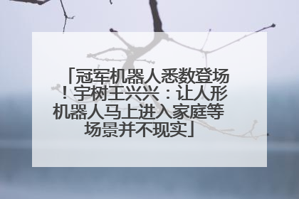 冠军机器人悉数登场！宇树王兴兴：让人形机器人马上进入家庭等场景并不现实