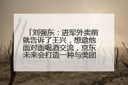 刘强东：进军外卖前就告诉了王兴，想邀他面对面喝酒交流，京东未来会打造一种与美团不同的商业模式