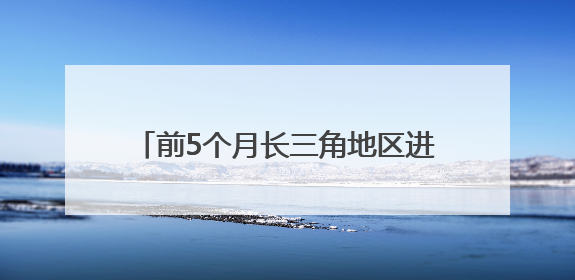 前5个月长三角地区进出口总值增长5.2%