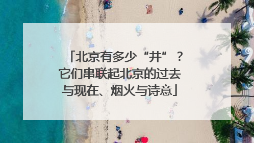 北京有多少“井”？它们串联起北京的过去与现在、烟火与诗意