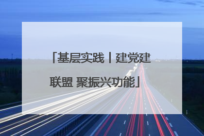 基层实践丨建党建联盟 聚振兴功能
