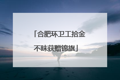 合肥环卫工拾金不昧获赠锦旗