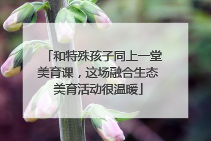 和特殊孩子同上一堂美育课，这场融合生态美育活动很温暖