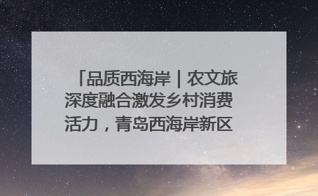 品质西海岸｜农文旅深度融合激发乡村消费活力，青岛西海岸新区的乡村振兴实践
