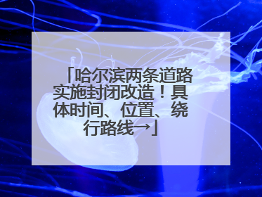 哈尔滨两条道路实施封闭改造！具体时间、位置、绕行路线→