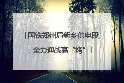 国铁郑州局新乡供电段：全力迎战高“烤”