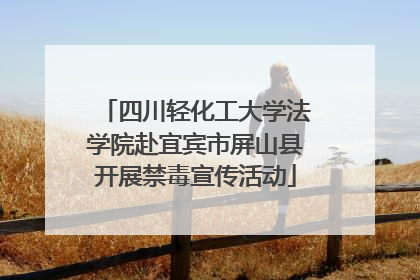 四川轻化工大学法学院赴宜宾市屏山县开展禁毒宣传活动