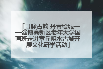 寻脉古韵 丹青绘城——淄博高新区老年大学国画班走进章丘明水古城开展文化研学活动