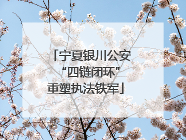 宁夏银川公安 “四链闭环”重塑执法铁军