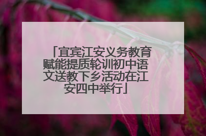 宜宾江安义务教育赋能提质轮训初中语文送教下乡活动在江安四中举行