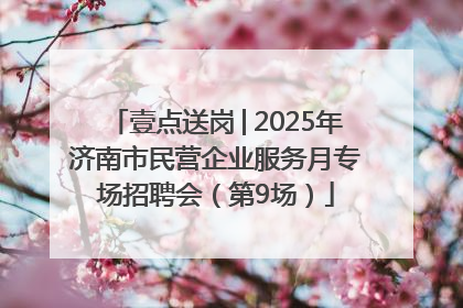 壹点送岗│2025年济南市民营企业服务月专场招聘会（第9场）