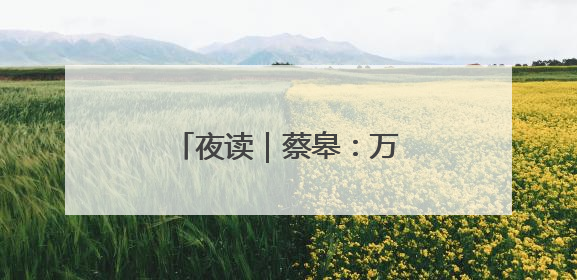 夜读｜蔡皋：万物自得（节选）
