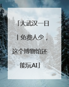 大武汉一日丨免费人少，这个博物馆还能玩AI