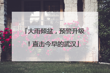 大雨倾盆，预警升级！直击今早的武汉