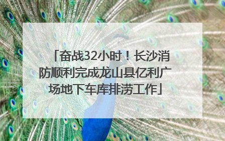 奋战32小时！长沙消防顺利完成龙山县亿利广场地下车库排涝工作