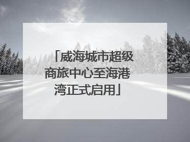 威海城市超级商旅中心至海港湾正式启用