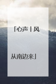 心声丨风从南边来