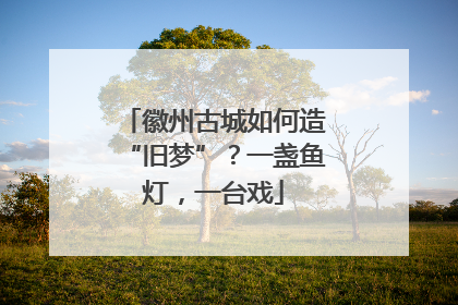 徽州古城如何造“旧梦”？一盏鱼灯，一台戏